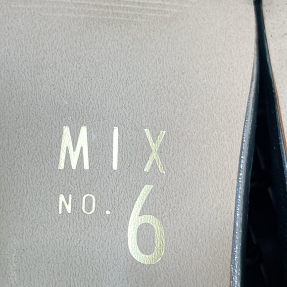 Mix No. 6 CYM Silver Metallic Faux Leather Sandals Block glitter Heels Women 7.5 - Picture 11 of 13